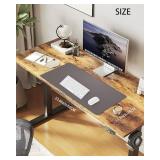 Desk Pad Mat 23.6"x13.7" - Waterproof Mouse Pad & Desk Protector, Non-Slip PU Leather for Gaming Keyboard/Mouse, Stitched Edge XL Office Desk Pad with Ergonomic Support(Dark Grey)