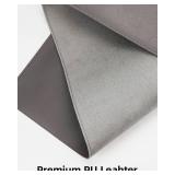 Desk Pad Mat 23.6"x13.7" - Waterproof Mouse Pad & Desk Protector, Non-Slip PU Leather for Gaming Keyboard/Mouse, Stitched Edge XL Office Desk Pad with Ergonomic Support(Dark Grey)