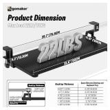 ERGOMAKER Keyboard Tray Under Desk, Pull Out Keyboard Tray with C Clamp Mount, 25.6" (29.7" Including Clamps) x 11.8" Slide-Out Computer Drawer for Typing, Keyboard & Mouse Tray, Black Carbon Fiber