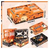 24 Piece Halloween Movie Night Snack Trays & Boxes - Halloween Party Supplies Snack Trays Popcorn Candy Holder Snack Boxes Cardboard Holder Food Trays for Trick or Treat Movie Party