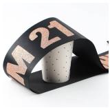 21st Birthday Party Decoration Sash for Her, 21st Birthday Party Decorations for Women, Black Sash with Rose Letters I