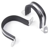 12PCS 2 Inch Cable Clamps, 2 Holes U Bracket Rubber Cushioned Insulated Clamp, Sturdy Clamp Conduits Strap Clamps for Pipe Fixing on Various Surfaces