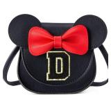 Toddler Purse Gifts for Girls, Little Girl Purse Kids Wallet Crossbody Bag Mini Mouse Ears Birthday Gifts for 3-8 Year Old Girl (D, Black)