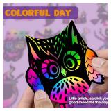 JOYIN 36 Pcs Halloween Rainbow Scratch Paper Art Crafts for Kid, Halloween Party Favors, Scratch Off Cards with 18 Designs for Party Supplies, Classroom Activities Game Goodies Gifts (Age 3+)