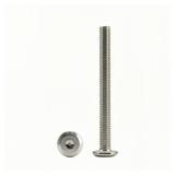 M6-1x60mm Flat Head Hex Socket Cap Screws Bolts 12Pcs,304 Stainless Steel Furniture Bolts, Full Thread(with Hex Spanner)