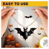 Christmas Ornament Hooks Black and Red - 200 pcs Durable Ornament Hangers - Pre-Cut Ornament String with Snap for Christmas Tree