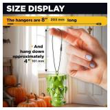 Christmas Ornament Hooks Black and Red - 200 pcs Durable Ornament Hangers - Pre-Cut Ornament String with Snap for Christmas Tree