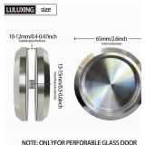 1Pack Stainless Steel Shower Glass Door Sliding Knob, Silver, Round Back-to-Back Handle, 0.47in Diameter, for Hotel Home Shower Sliding Door