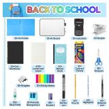 12 Sets Middle and High School Supplies Kit, 51 Pcs Per Set Back to School Supplies College Bundle Essential Stuff Bulk Stapler Notebook Calculator for Senior Student Girl Teen Classroom Boy