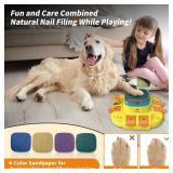 Dog Puzzle, 3-in-1 Dog Toy: Interactive Dog Toys, Puzzle, Slow Feeder Dog Bowls & Nail File Yellow