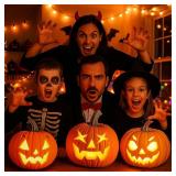 LovesTown 24PCS Pumpkin Carving Kit, Stainless Steel Pumpkin Carving Tools Halloween Activities for Kids Gifts DIY Crafts