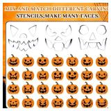 LovesTown 24PCS Pumpkin Carving Kit, Stainless Steel Pumpkin Carving Tools Halloween Activities for Kids Gifts DIY Crafts