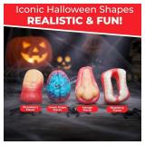 Fusion Select 16 Oz Individually Wrapped Gummy Body Parts Candy - Halloween Gummies & Trick or Treat Candy for Party & Goodie Bags - Spooky Assortment of Brain, Teeth, Fingers & Nose Candies