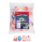 Fusion Select 16 Oz Individually Wrapped Gummy Body Parts Candy - Halloween Gummies & Trick or Treat Candy for Party & Goodie Bags - Spooky Assortment of Brain, Teeth, Fingers & Nose Candies