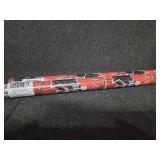 RUSPEPA Halloween Wrapping Paper Roll for Teens Adults, Mini Roll, Dancing Skeletons and Trick or Treat Text Design, Grunge Style Black Orange Gift Wrap for Halloween Party, 17 Inches x 16.4 Feet