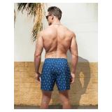 Arcweg Mens Swimming Trunks 2 in 1 with Boxer Liner 5.5" Quick Dry Swimwear Bathing Suit Swim Shorts with Zipper Pockets Size S