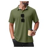NIASHOT Polo Shirts for Men Summer Short Sleeve Golf Polos Quick-Dry Moisture Wicking T-Shirts Fashion Clothes Mens Gifts M Wine Red
