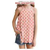 Ivicoer Girls Flowy Tops Cute Summer Sleeveless Shirts Kids Fashion Halter Tops Size 3-10 Years Color Is Rainbow