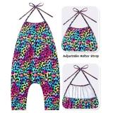 Girls Jumpsuit Kids Sleeveless Loose Romper Toddler Short Pants Summer Outfits with Pockets