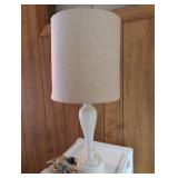 Mid Century Modern White/Milk Glass Table Lamp