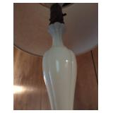 Mid Century Modern White/Milk Glass Table Lamp
