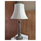 Traditional Column Table Lamp with White Shade