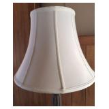 Traditional Column Table Lamp with White Shade