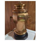 Brass Urn Table Lamp with Side Rings