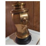 Brass Urn Table Lamp with Side Rings