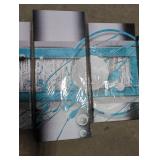 Modern Abstract Multi-Panel Wall Art in Turquoise and Silver, New in packaging & box
