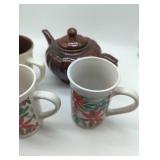 Starbucks Holiday Coffee mug with Brown Teapot