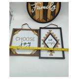 Urban bungalow Wall Sign Set of 3 w leather straps