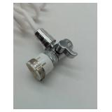 White Handheld Shower Head with Coiled Hose