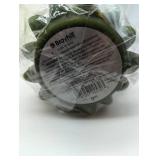 5 Shiny White Tree Place & Time Unscented Wax Candles & 1 Green Christmas tree candle. 6 count in lot.