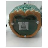 Brown Owl Teapot with Green Ceramic Owl Decor pot