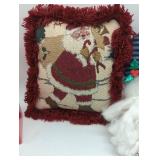 Christmas Santa decor with Hallmark and Windsor Collection stocking hangers