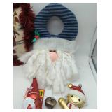 Christmas Santa decor with Hallmark and Windsor Collection stocking hangers