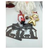Christmas Santa decor with Hallmark and Windsor Collection stocking hangers