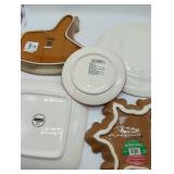 Christmas Holiday Ceramic Serving Plates, 5 count in lot