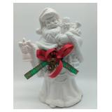 Flambro White Ceramic Antique Santa Claus Figurine, 1155A