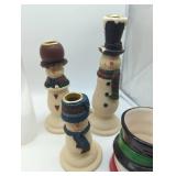 Hallmark Snowman music box Turning Santa