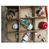 Mixed Christmas Ornament Collection - 3 Trays inside a Tote.