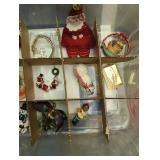 Mixed Christmas Ornament Collection - 3 Trays inside a Tote.