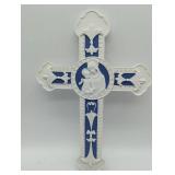Roman Blue and White Decorative Wall Cross