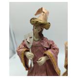 Handcrafted for Sivelstri 2 Paper Mache Court Figures