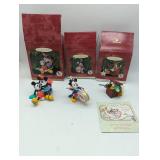 Hallmark Disney Mickey Mouse Holiday Ornaments, Set of 3.