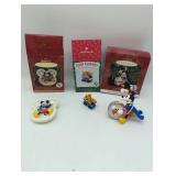 Hallmark Disney Mickey Mouse Christmas Ornaments, set of 3, in original boxes.
