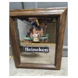 Heineken Beer Factory Framed Mirrored Sign