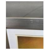 Urban Sunset Landscape Large Framed Print in Silver frame.