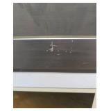 Urban Sunset Landscape Large Framed Print in Silver frame.